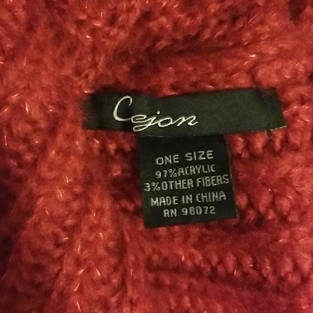 Red Infinity Scarf - Picture 4 of 4